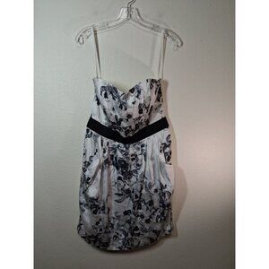 H&M Strapless Party Dress Homecoming Prom Retro Y2K Floral Boho Cottage Size 12